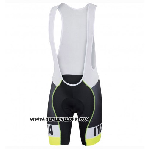 2016 Maillot Ciclismo Italie Noir et Jaune Manches Courtes et Cuissard